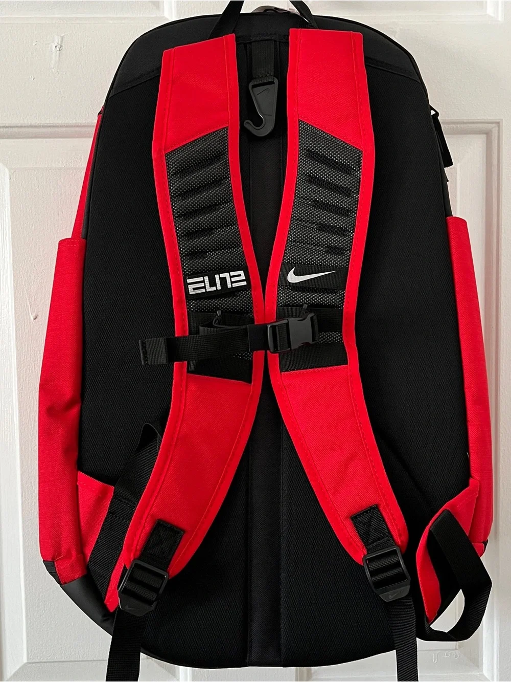 Nike Hoops Elite Pro Backpack Game Red Black Silver Basketball BA5554-657 38L